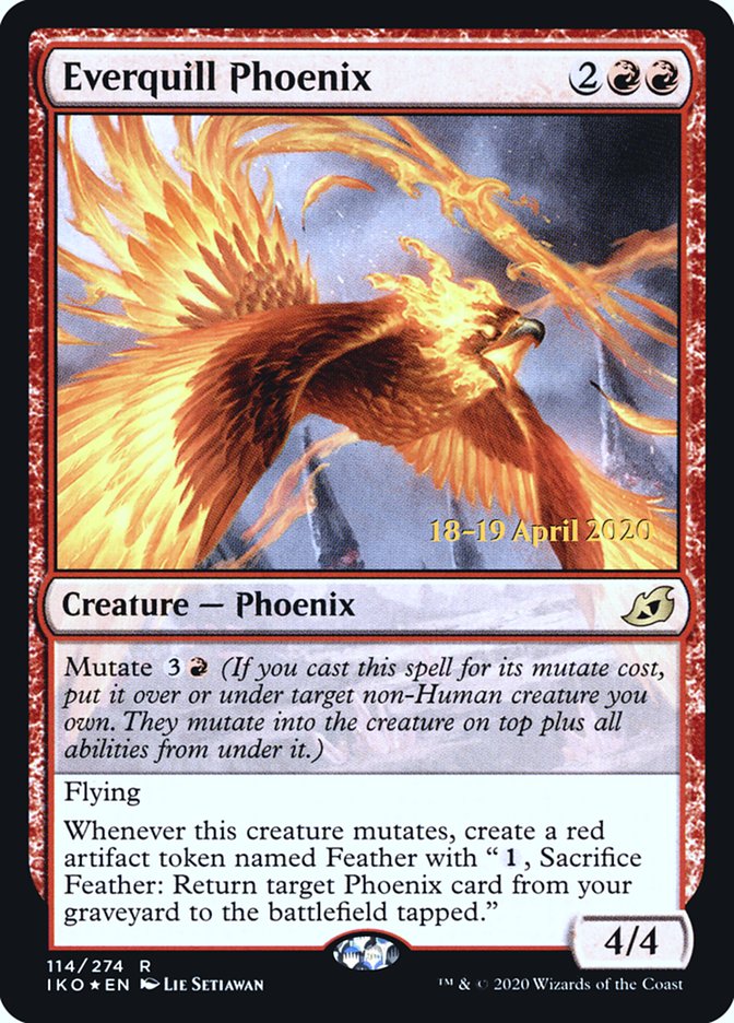Everquill Phoenix [Ikoria: Lair of Behemoths Prerelease Promos] | Lots Moore NSW