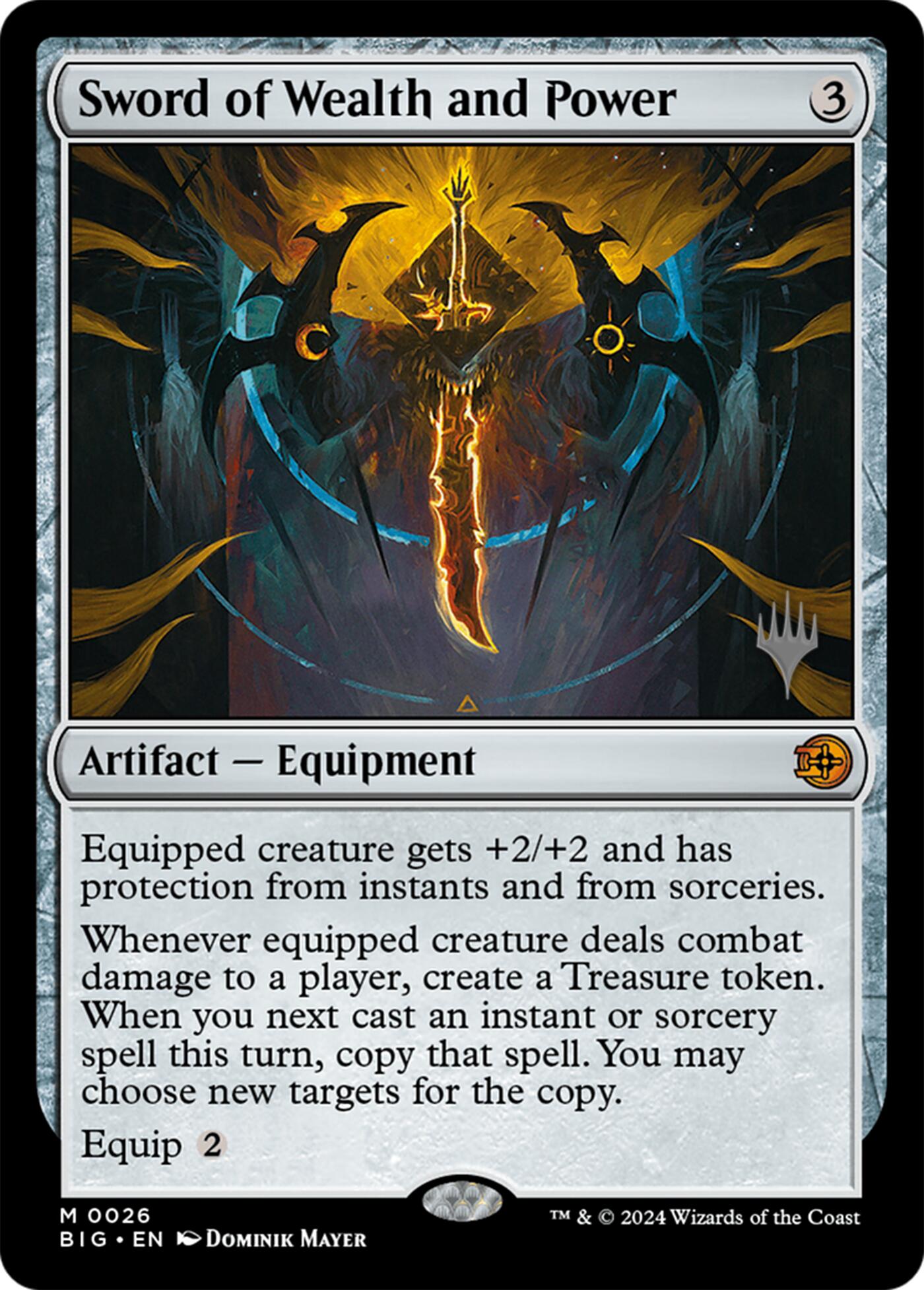 Sword of Wealth and Power [Lorwyn Eclipsed Promos] Magic: The Gathering | Lots Moore NSW