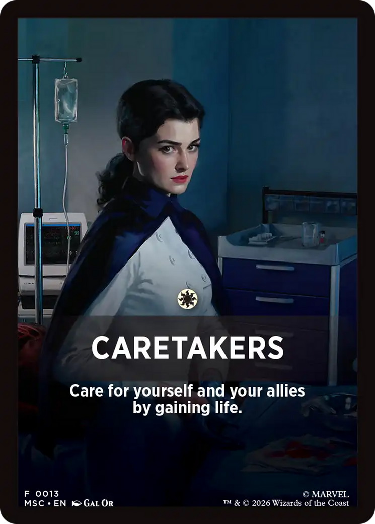Caretakers Theme Card [Marvel Super Heroes Commander] | Lots Moore NSW