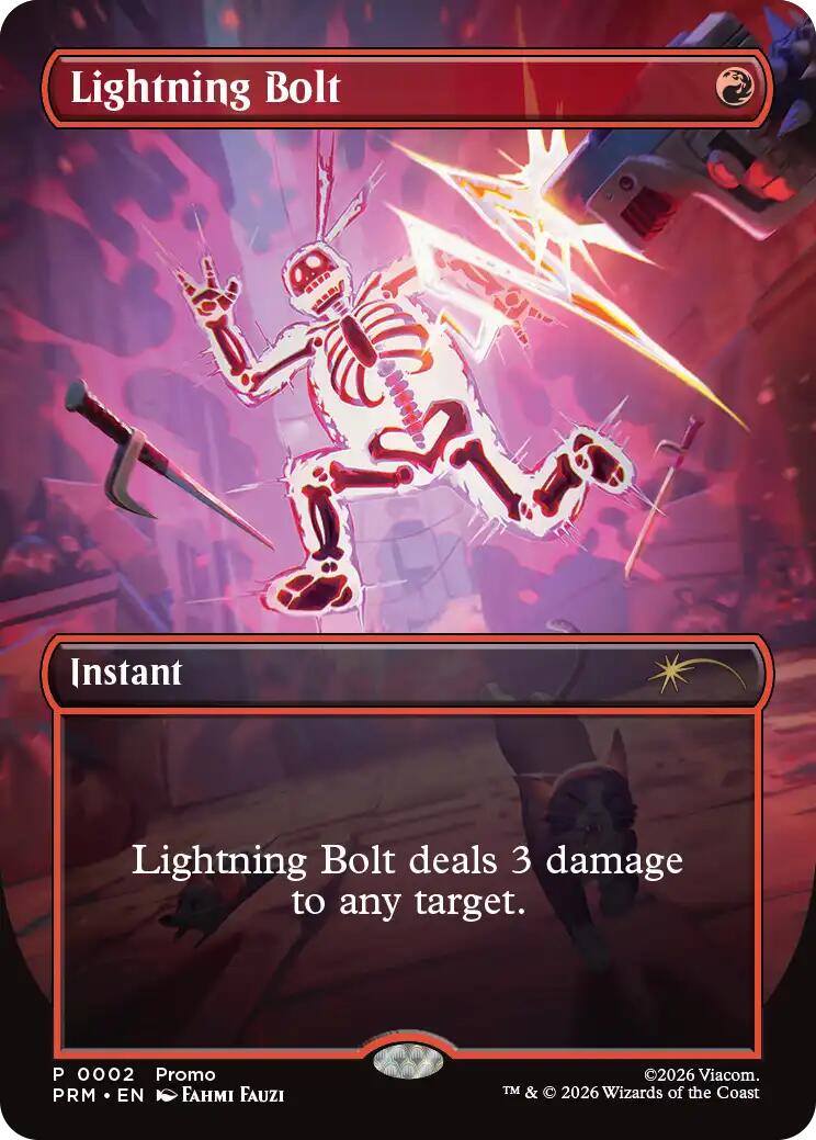 Lightning Bolt (Borderless) [Wizards Play Network 2026] | Lots Moore NSW