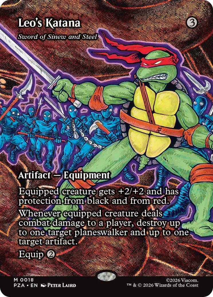 Leo's Katana - Sword of Sinew and Steel (Borderless) [Teenage Mutant Ninja Turtles Eternal-Legal] | Lots Moore NSW