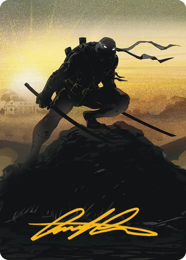 Leonardo, Sewer Samurai Art Card (20/54) (Gold-Stamped Signature) [Teenage Mutant Ninja Turtles Art Series] | Lots Moore NSW