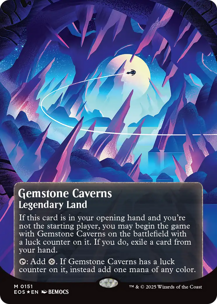 Gemstone Caverns (0151) (Borderless) (Galaxy Foil) [Edge of Eternities: Stellar Sights] | Lots Moore NSW