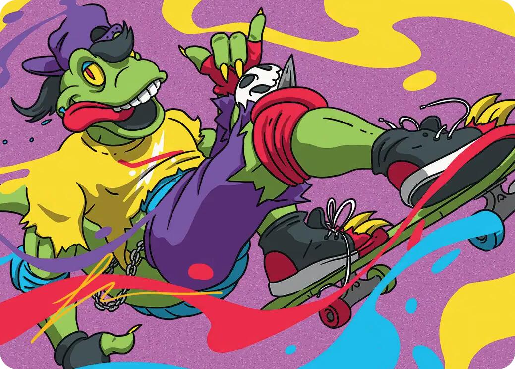 Mondo Gecko Art Card (Gold-Stamped Signature) [Teenage Mutant Ninja Turtles Art Series] | Lots Moore NSW