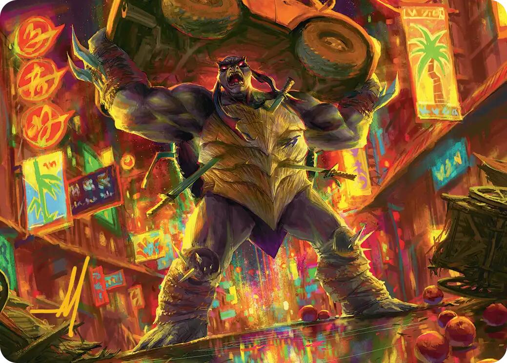 Slash, Reptile Rampager Art Card (Gold-Stamped Signature) [Teenage Mutant Ninja Turtles Art Series] | Lots Moore NSW
