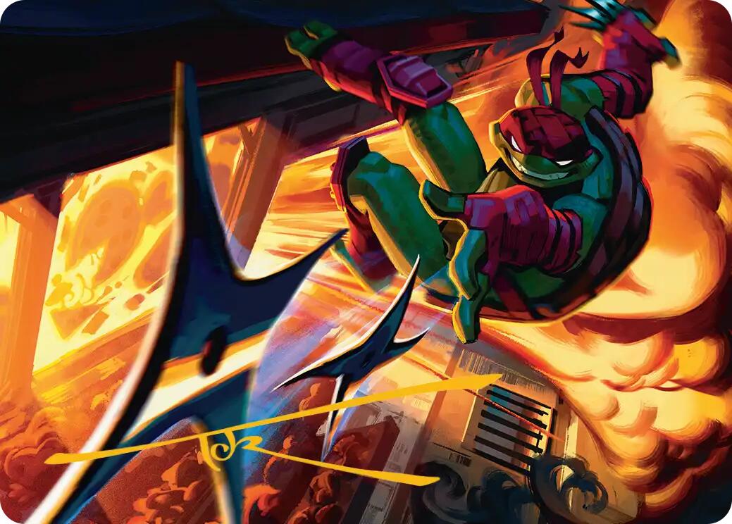 Storm of Steel Art Card (Gold-Stamped Signature) [Teenage Mutant Ninja Turtles Art Series] | Lots Moore NSW