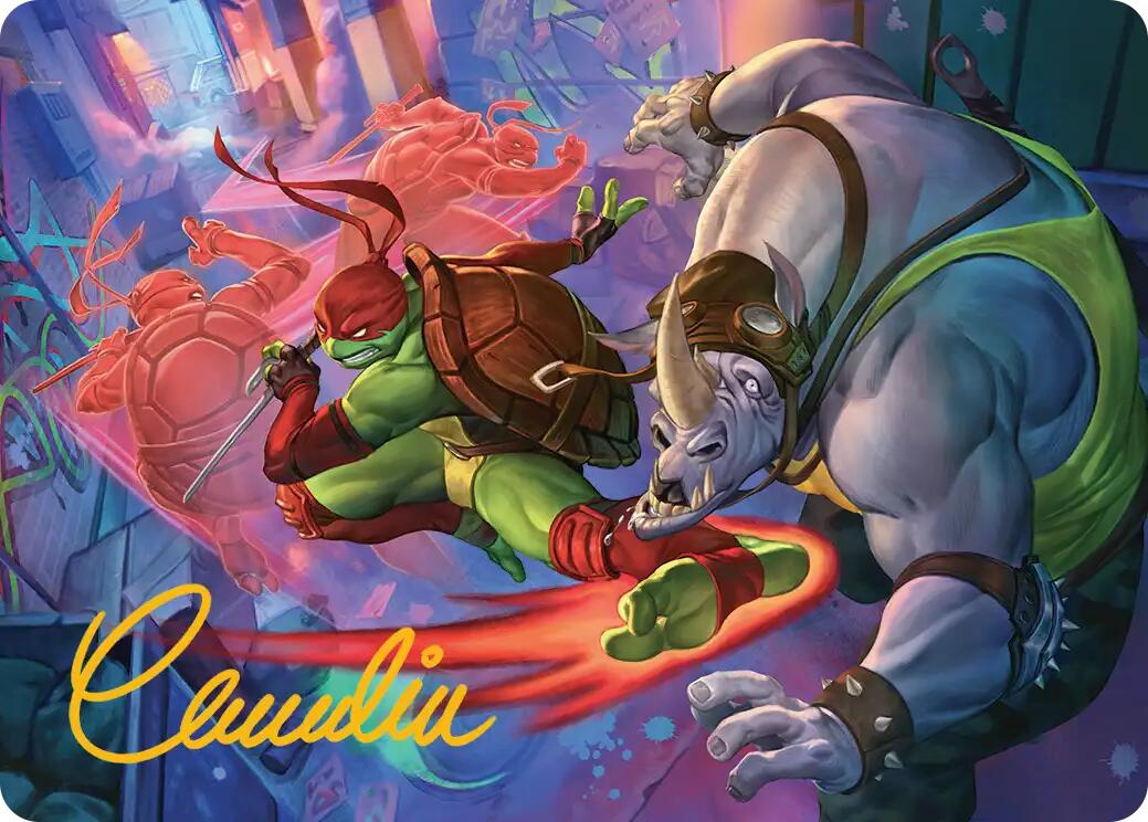 Super Combo Art Card (Gold-Stamped Signature) [Teenage Mutant Ninja Turtles Art Series] | Lots Moore NSW