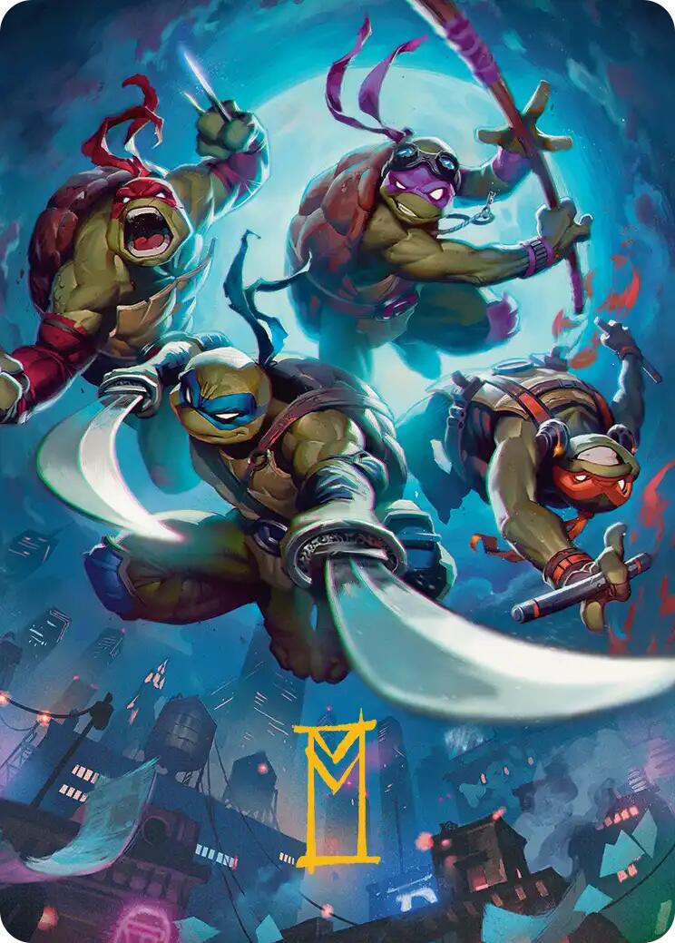 Heroes in a Half Shell Art Card (Gold-Stamped Signature) [Teenage Mutant Ninja Turtles Art Series] | Lots Moore NSW