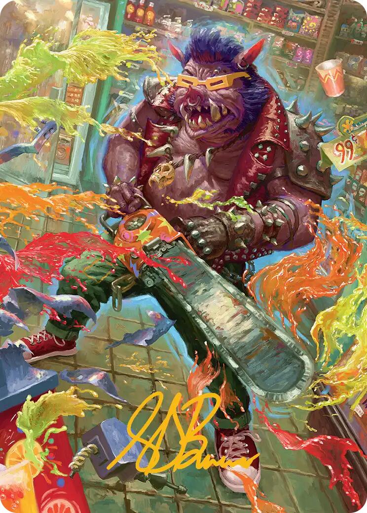 Bebop, Porcine Punk Art Card (Gold-Stamped Signature) [Teenage Mutant Ninja Turtles Art Series] | Lots Moore NSW