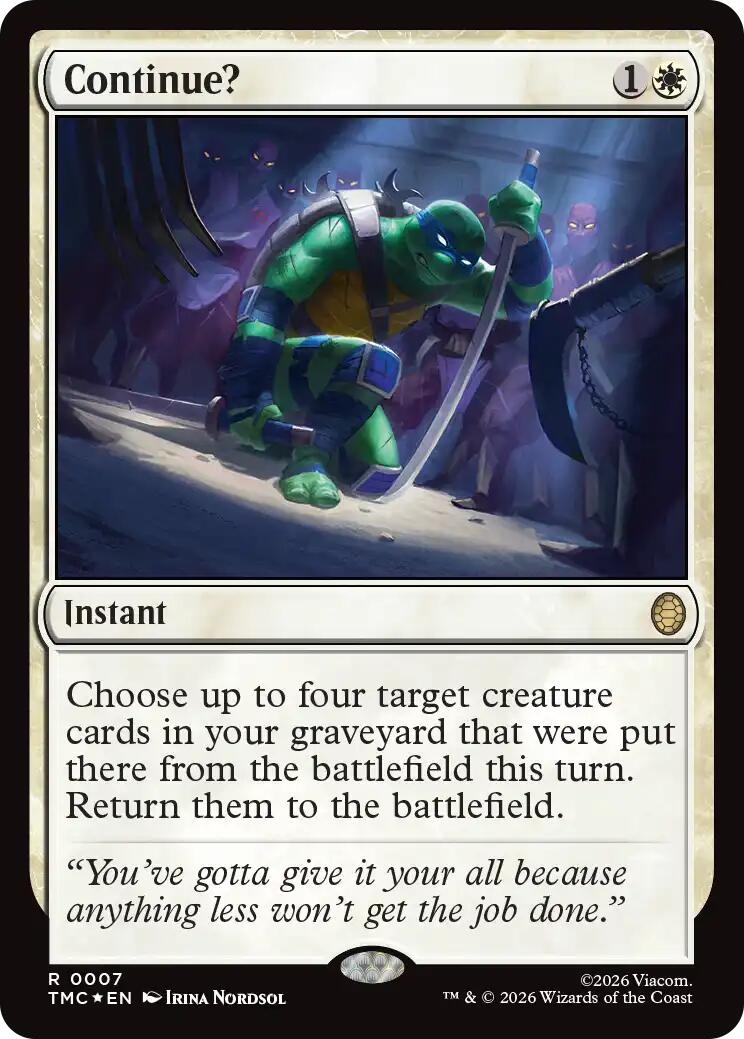 Continue? (Surge Foil) [Teenage Mutant Ninja Turtles Commander] | Lots Moore NSW