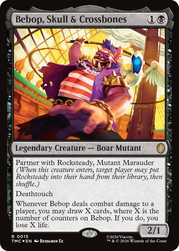 Bebop, Skull & Crossbones (Surge Foil) [Teenage Mutant Ninja Turtles Commander] | Lots Moore NSW