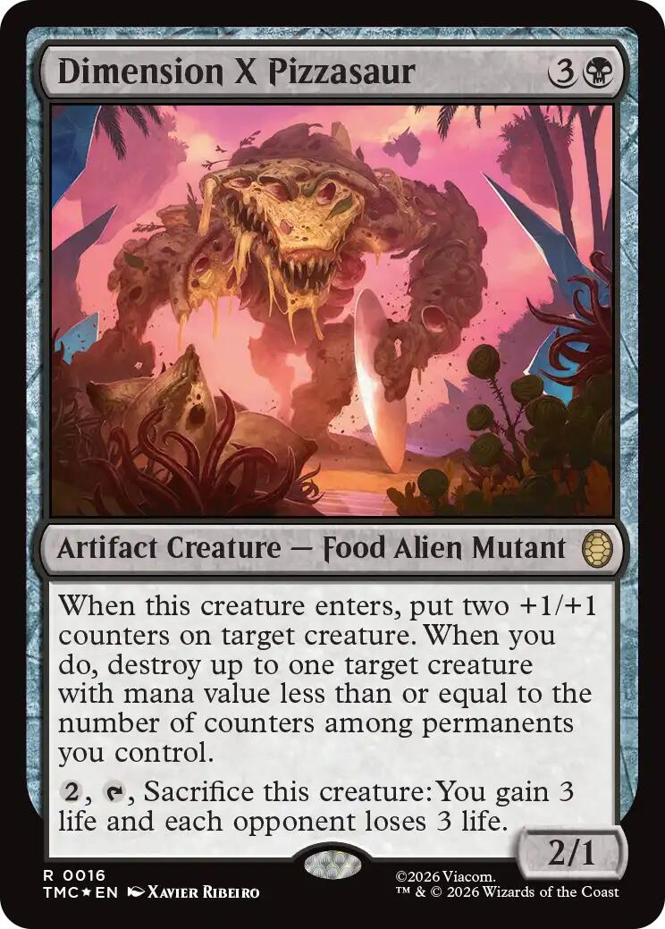 Dimension X Pizzasaur (Surge Foil) [Teenage Mutant Ninja Turtles Commander] | Lots Moore NSW