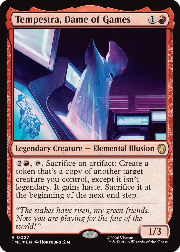Tempestra, Dame of Games (Surge Foil) [Teenage Mutant Ninja Turtles Commander] | Lots Moore NSW