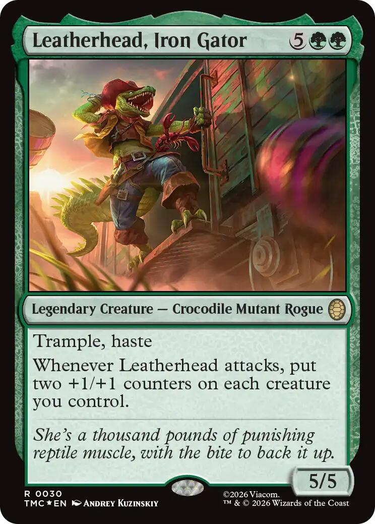 Leatherhead, Iron Gator (Surge Foil) [Teenage Mutant Ninja Turtles Commander] | Lots Moore NSW
