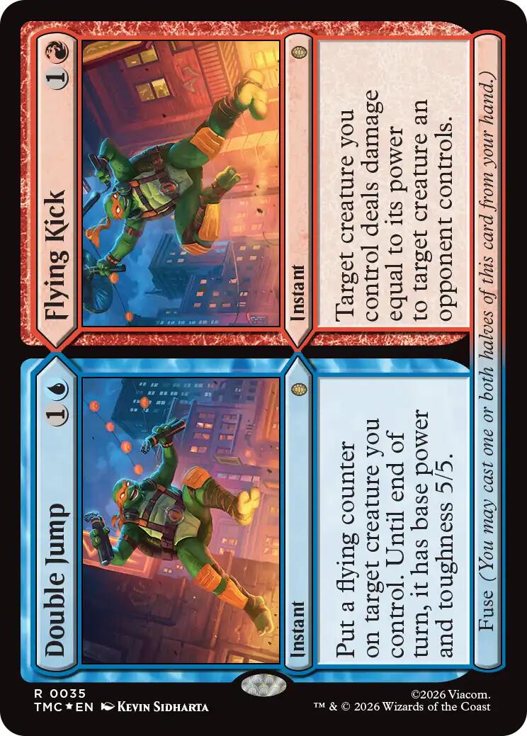 Double Jump // Flying Kick (Surge Foil) [Teenage Mutant Ninja Turtles Commander] | Lots Moore NSW