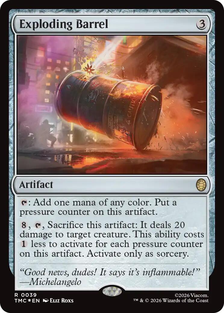 Exploding Barrel (Surge Foil) [Teenage Mutant Ninja Turtles Commander] | Lots Moore NSW