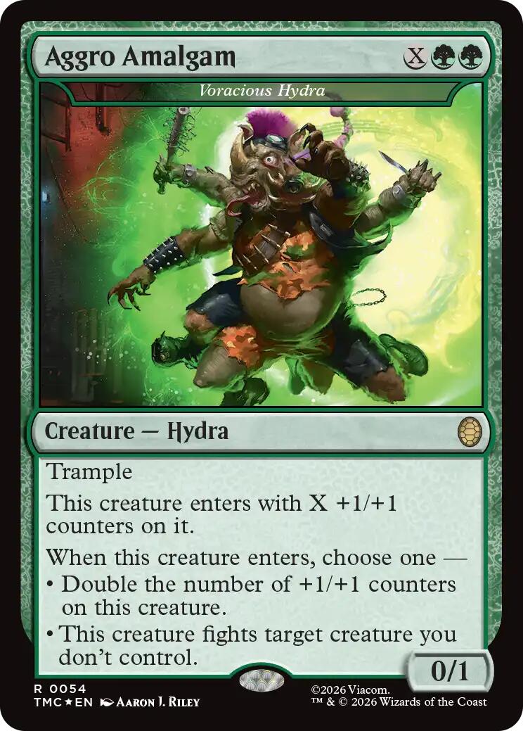 Aggro Amalgam - Voracious Hydra (Surge Foil) [Teenage Mutant Ninja Turtles Commander] | Lots Moore NSW