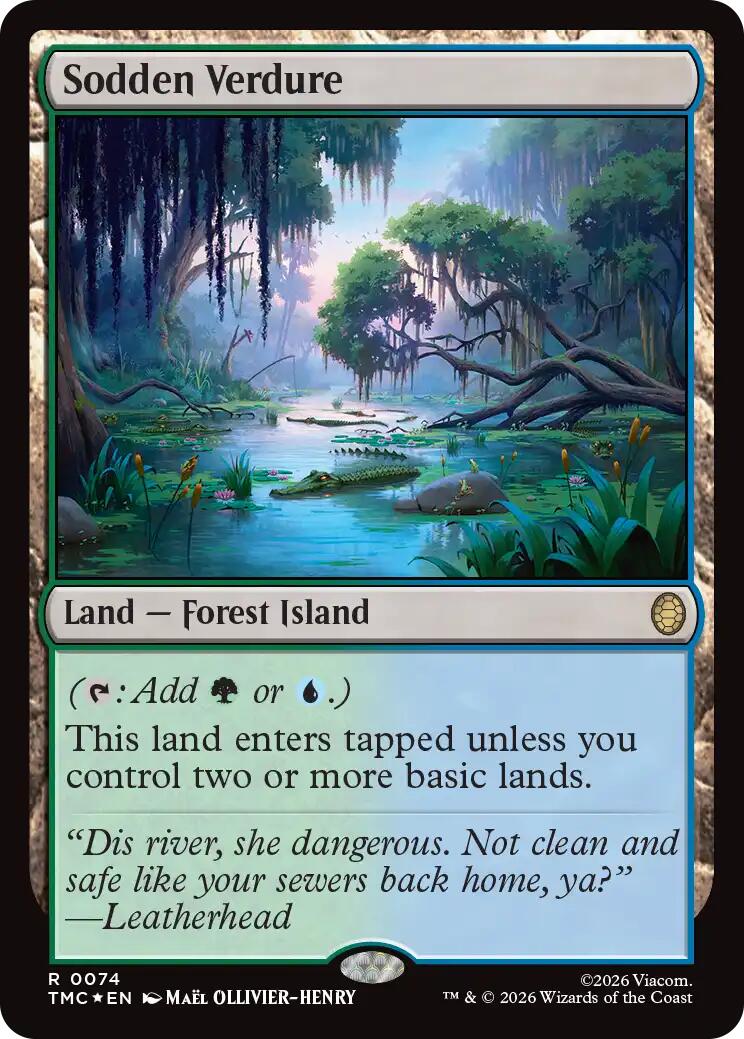 Sodden Verdure (Surge Foil) [Teenage Mutant Ninja Turtles Commander] | Lots Moore NSW