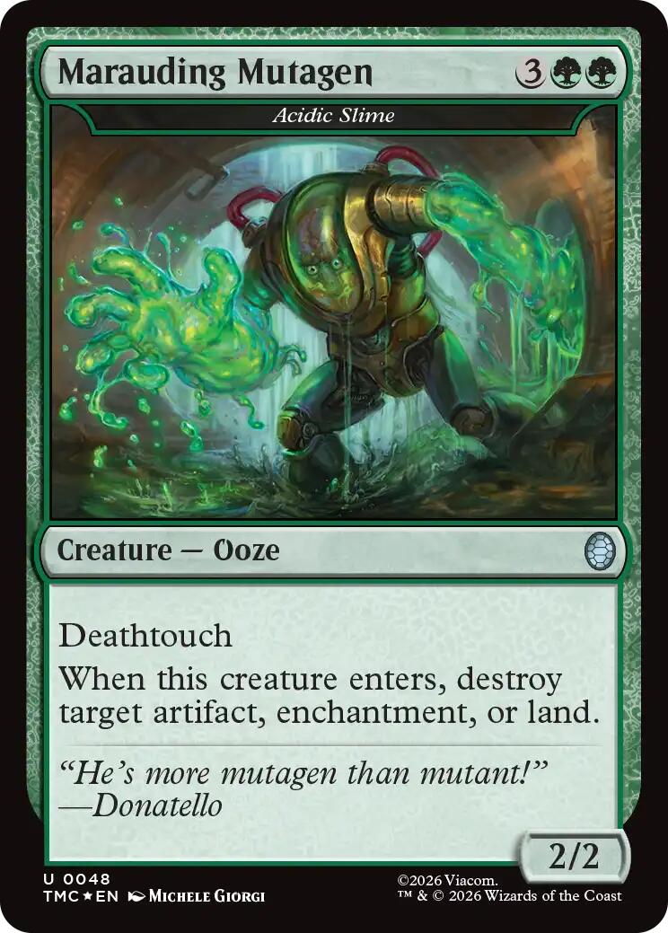 Marauding Mutagen - Acidic Slime (Surge Foil) [Teenage Mutant Ninja Turtles Commander] | Lots Moore NSW