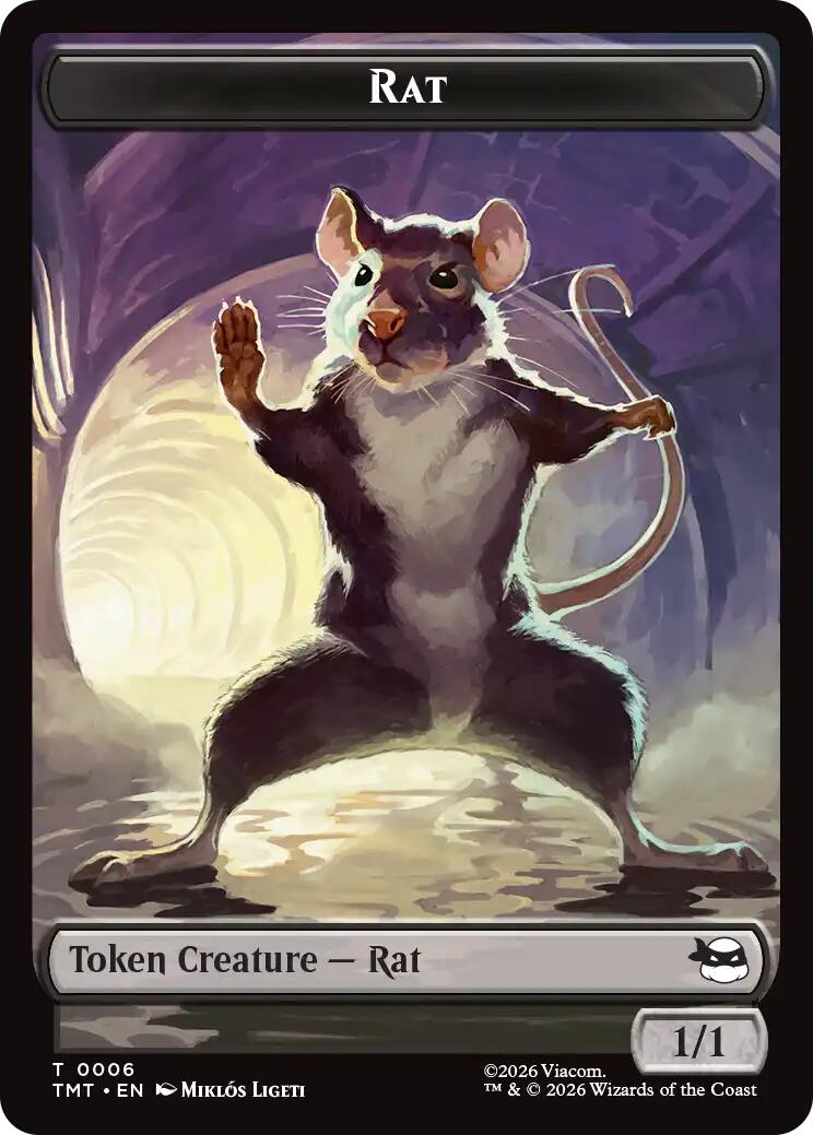 Clue // Rat Double-Sided Token [Teenage Mutant Ninja Turtles Commander Tokens] | Lots Moore NSW