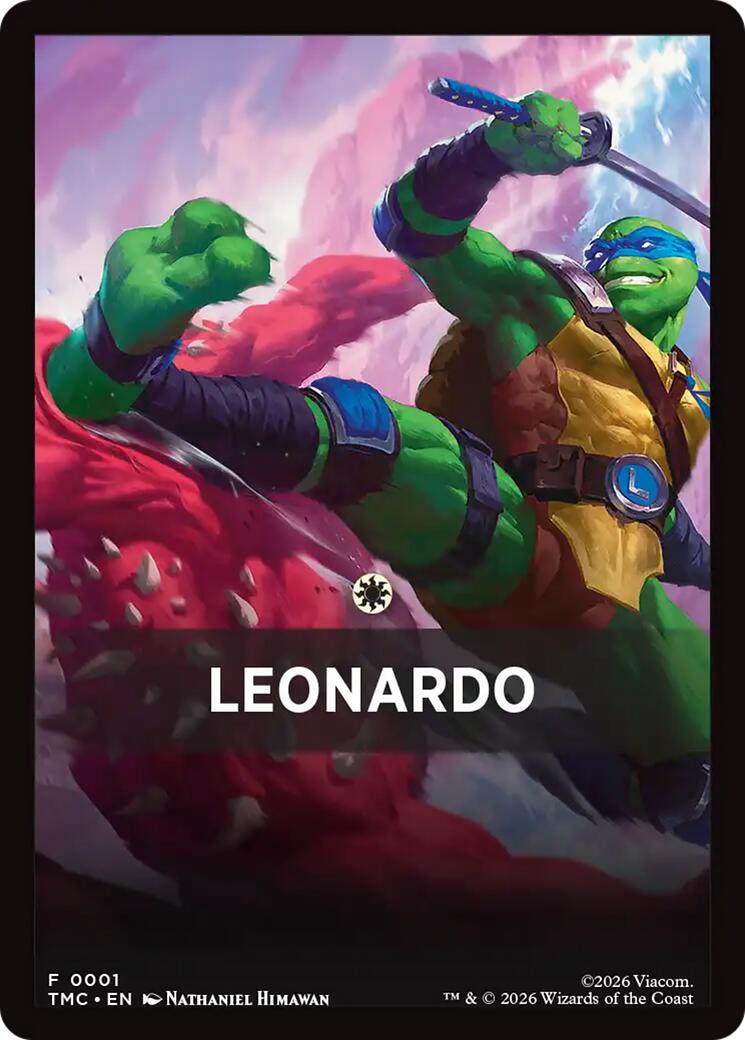 Leonardo Theme Card [Teenage Mutant Ninja Turtles Commander Tokens] | Lots Moore NSW