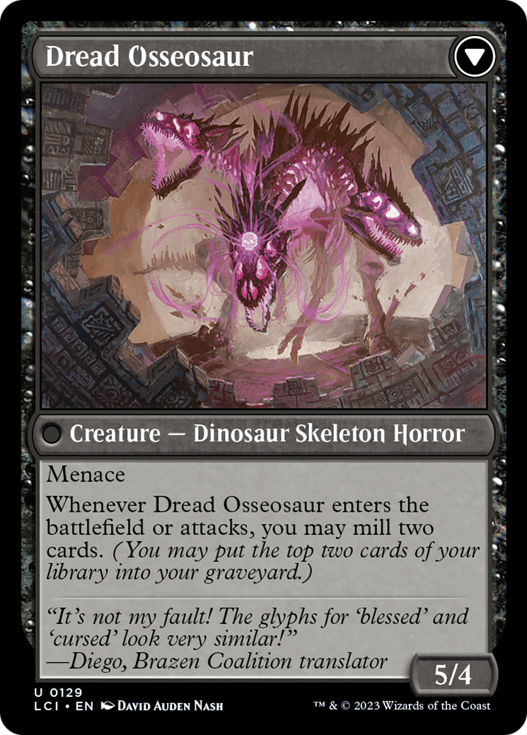 Visage of Dread // Dread Osseosaur [The Lost Caverns of Ixalan] | Lots Moore NSW