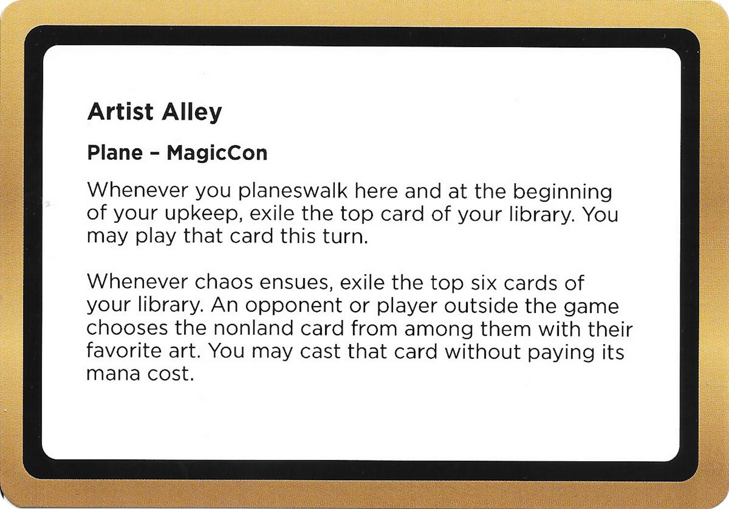 Artist Alley (Black Lotus Unknown Planechase) [Oversize Cards] | Lots Moore NSW