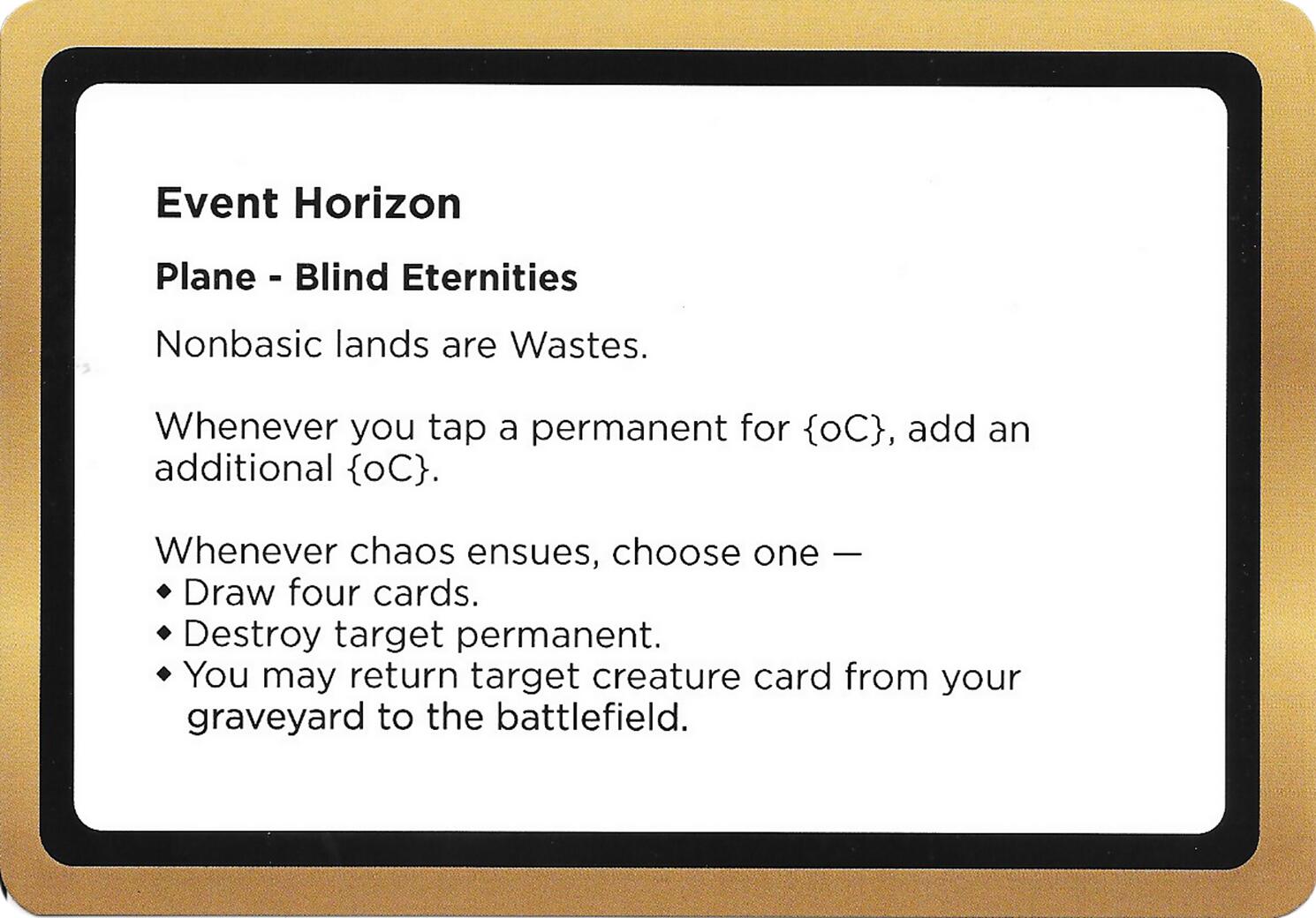 Event Horizon (Black Lotus Unknown Planechase) [Oversize Cards] | Lots Moore NSW