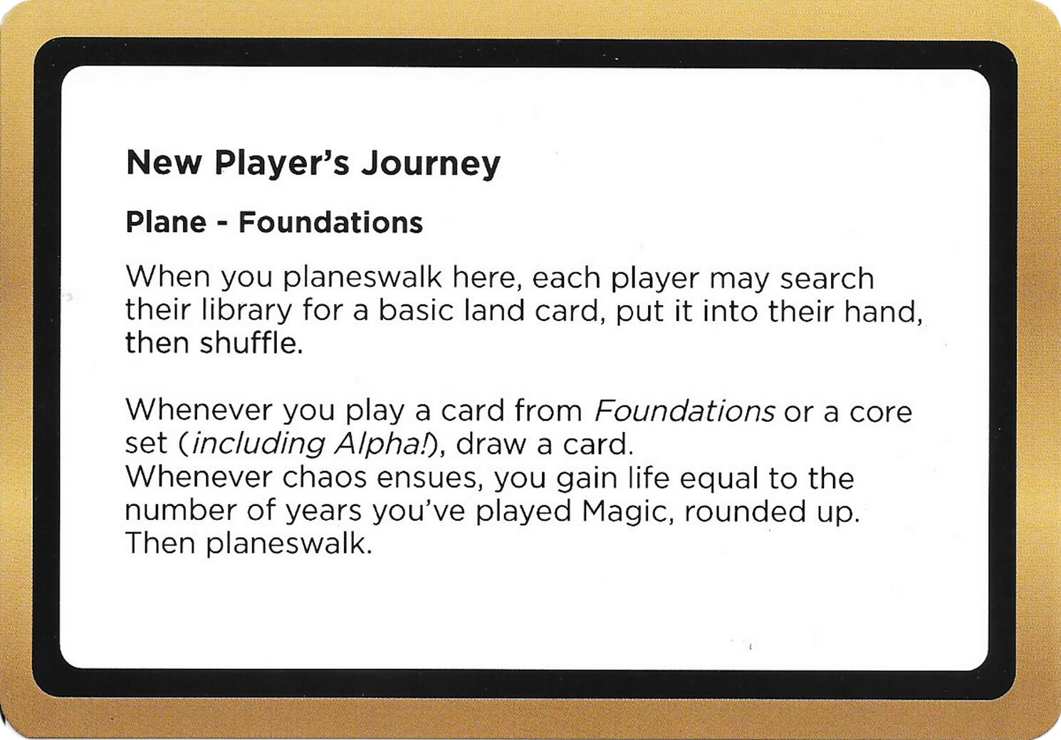 New Player's Journey (Black Lotus Unknown Planechase) [Oversize Cards] | Lots Moore NSW
