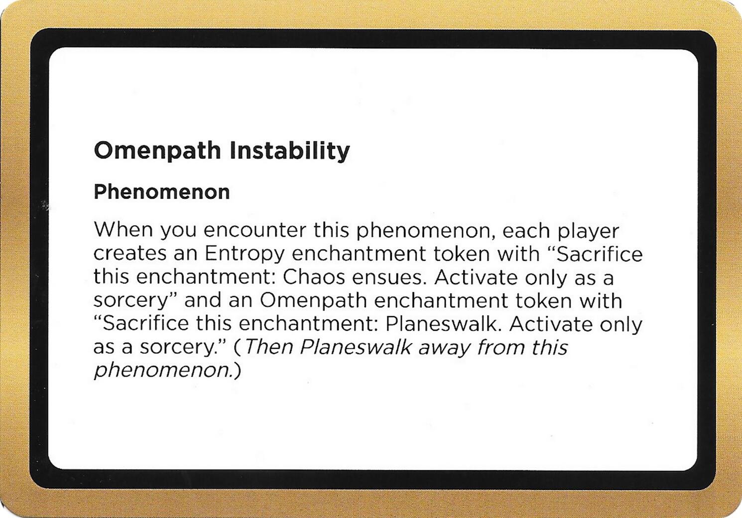 Omenpath Instability (Black Lotus Unknown Planechase) [Oversize Cards] | Lots Moore NSW