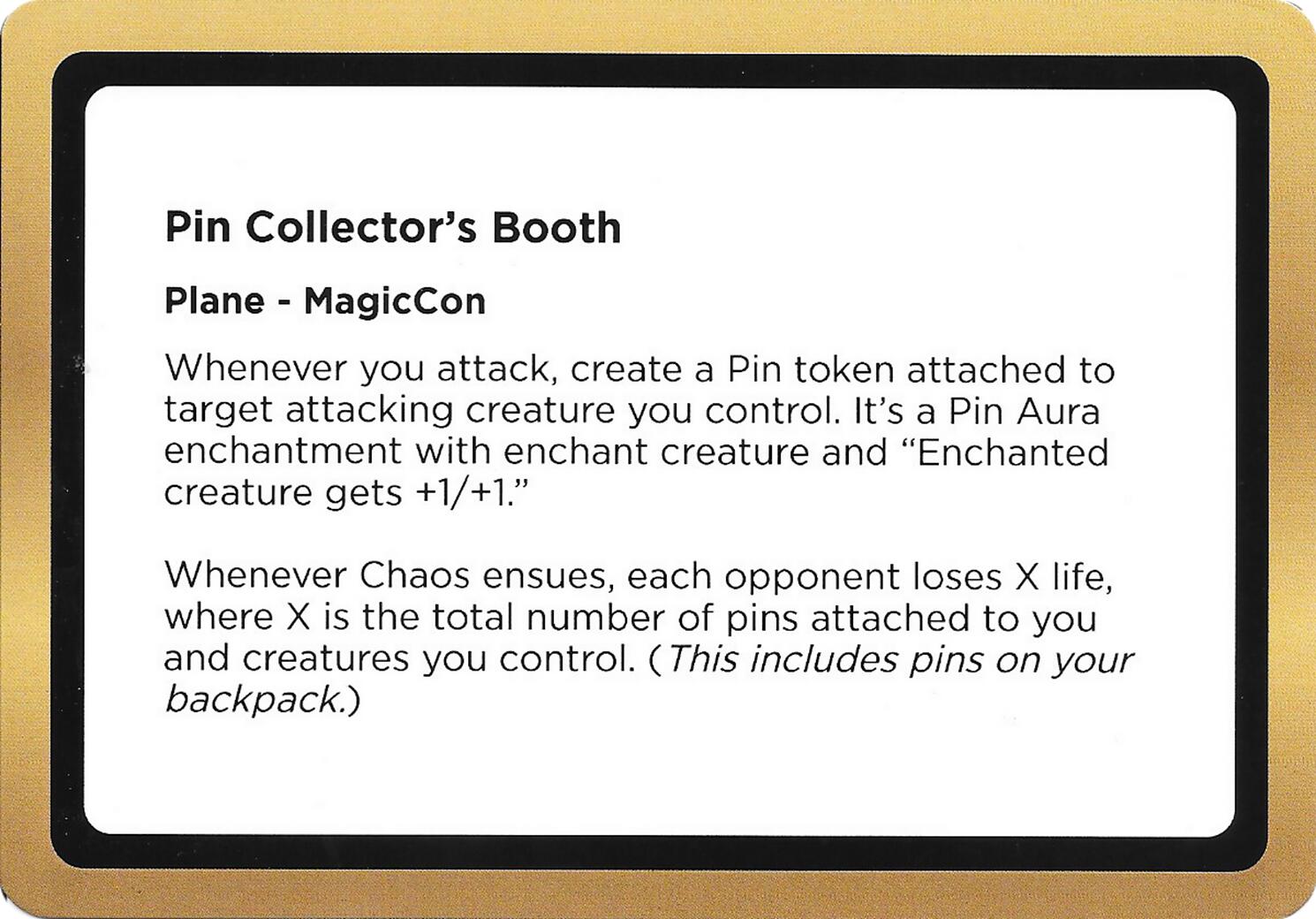 Pin Collector's Booth (Black Lotus Unknown Planechase) [Oversize Cards] | Lots Moore NSW