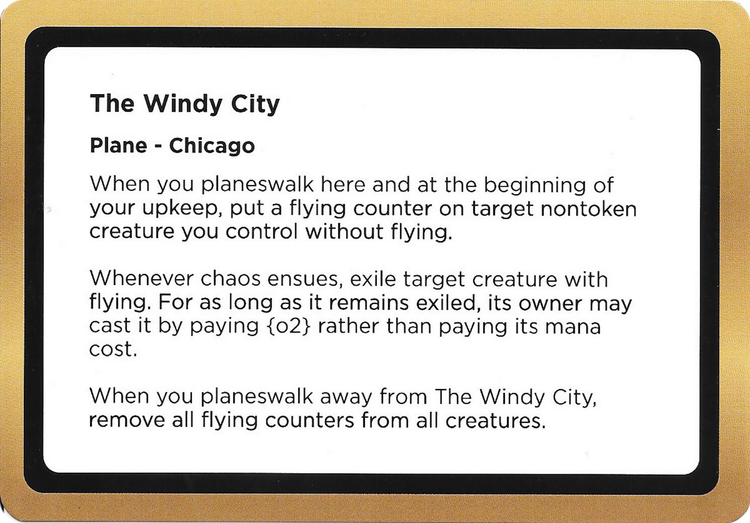 The Windy City (Black Lotus Unknown Planechase) [Oversize Cards] | Lots Moore NSW