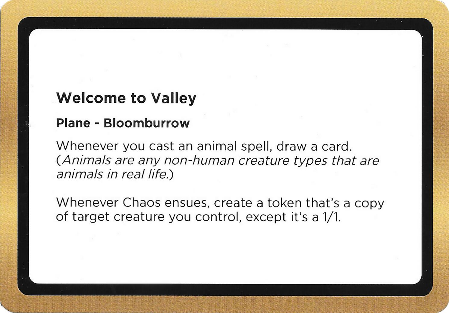 Welcome to Valley (Black Lotus Unknown Planechase) [Oversize Cards] | Lots Moore NSW