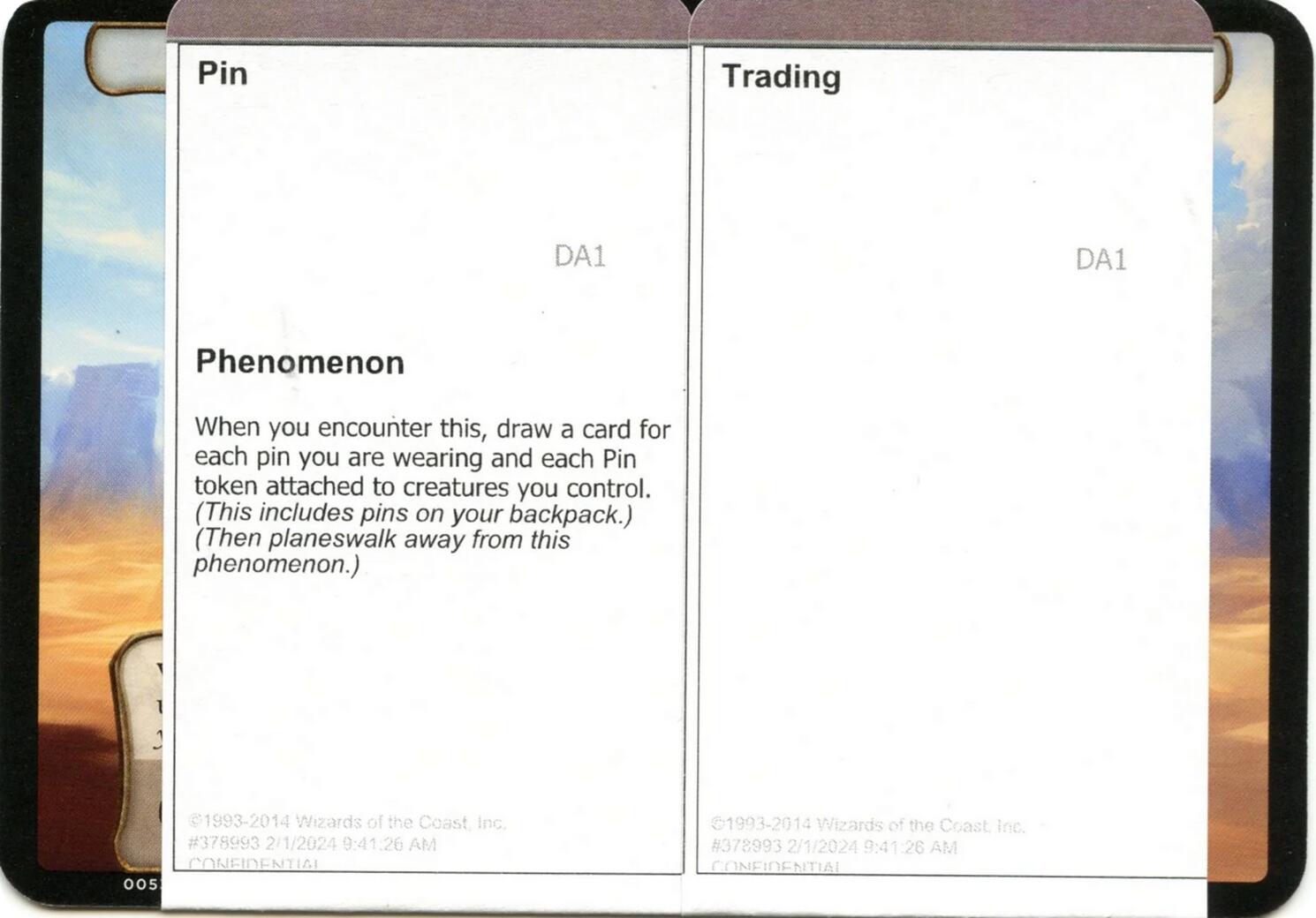 Pin Trading (Black Lotus Unknown Planechase) [Oversize Cards] | Lots Moore NSW