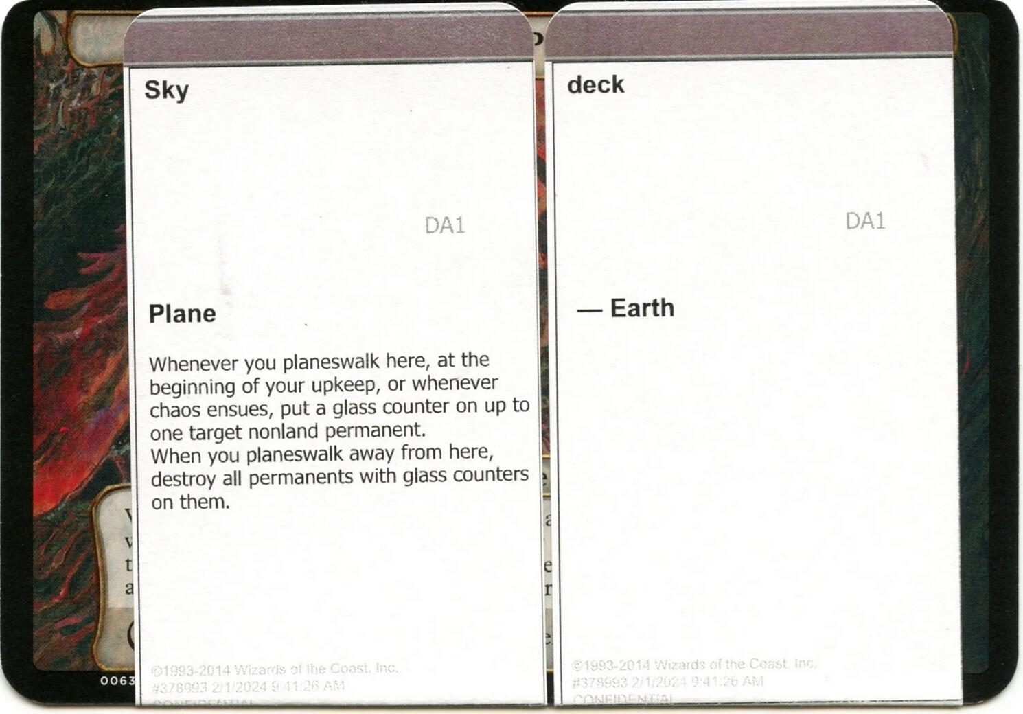 Sky Deck (Black Lotus Unknown Planechase) [Oversize Cards] | Lots Moore NSW