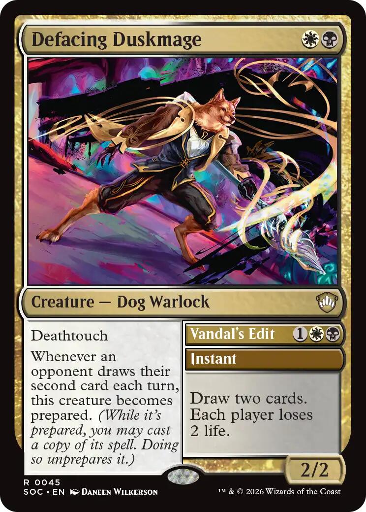 Defacing Duskmage [Secrets of Strixhaven Commander] | Lots Moore NSW