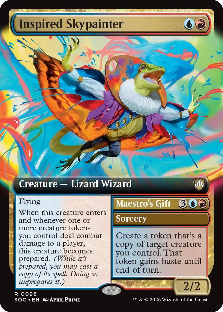 Inspired Skypainter (Extended Art) [Secrets of Strixhaven Commander] | Lots Moore NSW