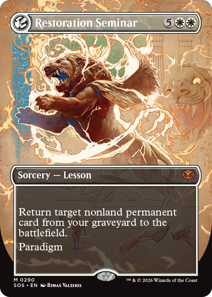 Restoration Seminar (Borderless) [Secrets of Strixhaven] Magic: The Gathering | Lots Moore NSW