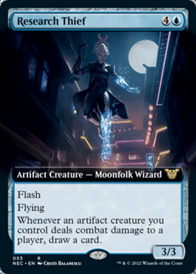 Research Thief (Extended Art) [Kamigawa: Neon Dynasty Commander] | Lots Moore NSW