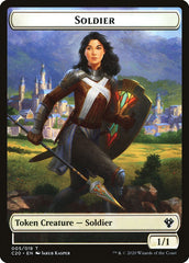 Human Soldier (005) // Drake Double-Sided Token [Commander 2020 Tokens] | Lots Moore NSW