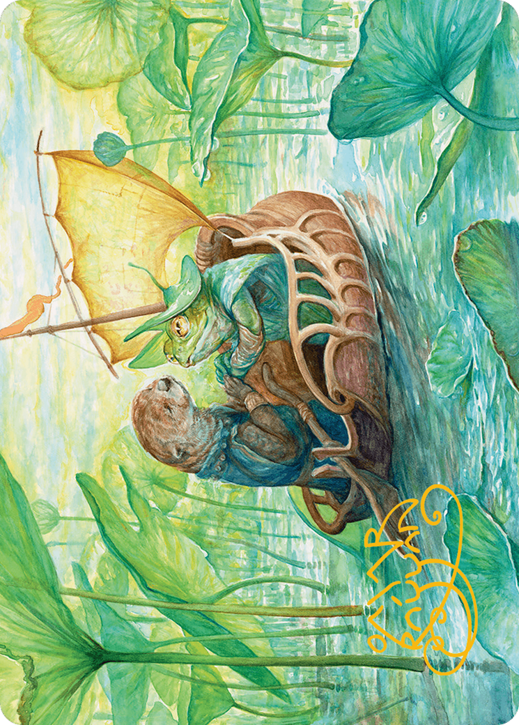 Run Away Together Art Card (Gold-Stamped Signature) [Bloomburrow Art Series] | Lots Moore NSW
