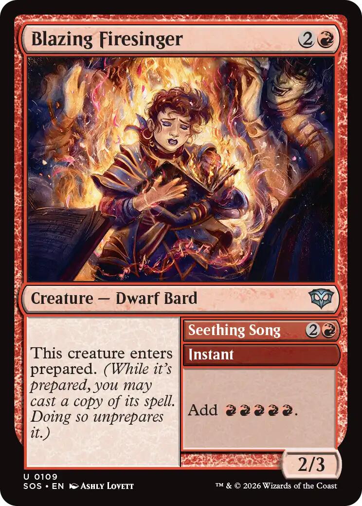 Blazing Firesinger [Secrets of Strixhaven] | Lots Moore NSW
