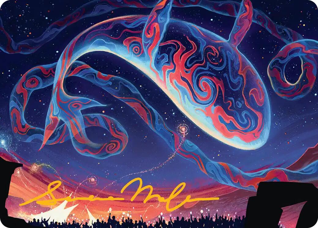 Spectacular Skywhale Art Card (Gold-Stamped Signature) [Secrets of Strixhaven Art Series] | Lots Moore NSW
