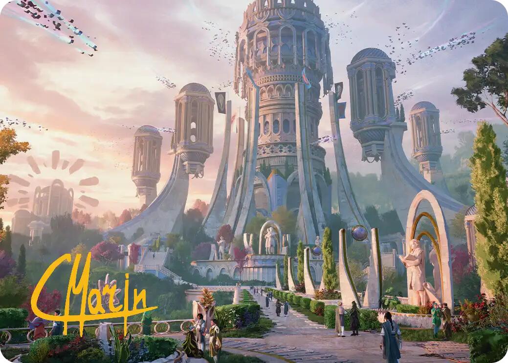 Command Tower Art Card (Gold-Stamped Signature) [Secrets of Strixhaven Art Series] | Lots Moore NSW