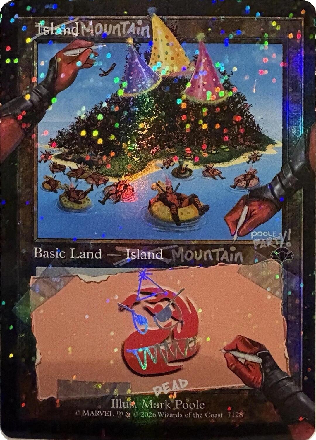 Mountain (7128) (Pool Party Foil) [Secret Lair Drop Series] | Lots Moore NSW