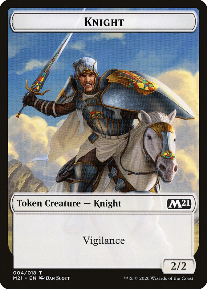 Angel // Knight Double-Sided Token [Core Set 2021 Tokens] | Lots Moore NSW