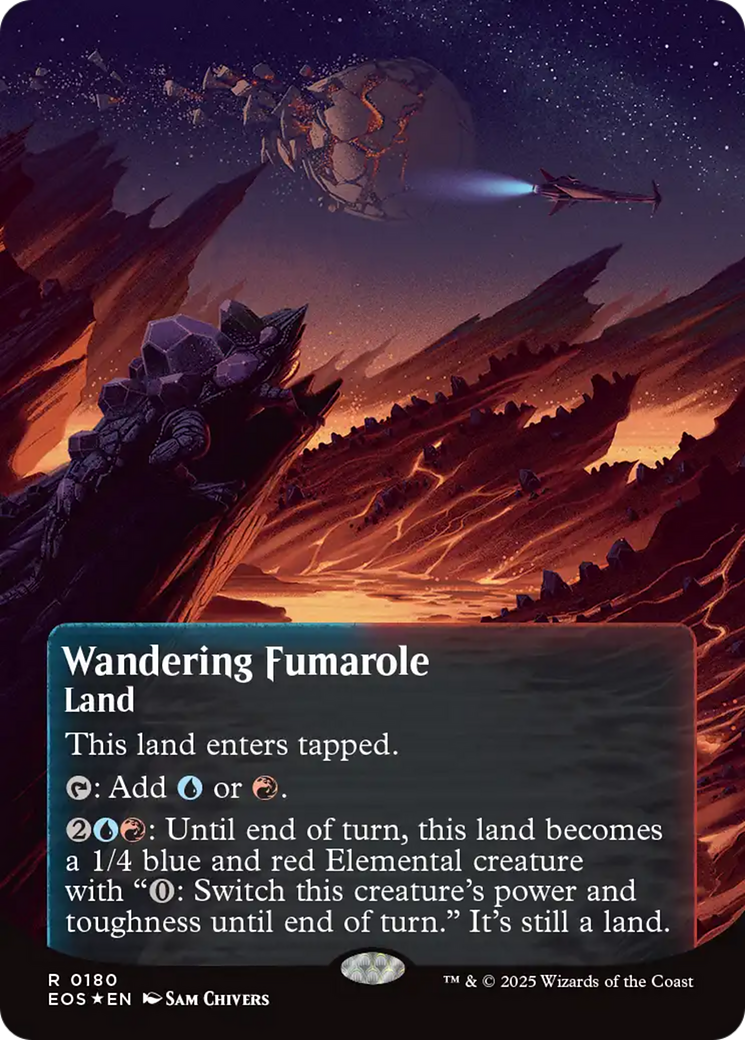 Wandering Fumarole (0180) (Borderless) (Galaxy Foil) [Edge of Eternities: Stellar Sights] | Lots Moore NSW