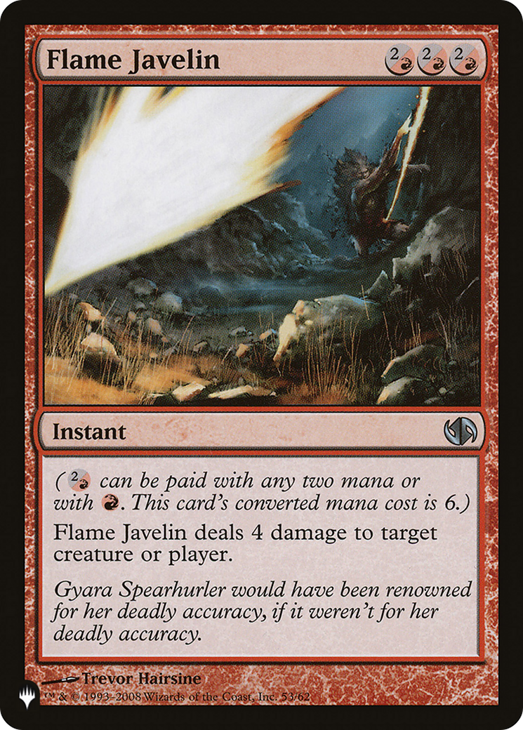 Flame Javelin [The List] | Lots Moore NSW