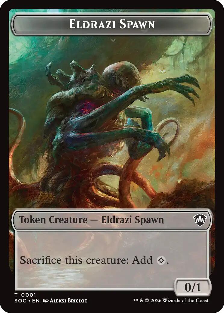 Eldrazi Spawn // Worm Double-Sided Token [Secrets of Strixhaven Commander Tokens] | Lots Moore NSW