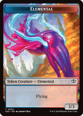 Dragon Illusion // Elemental (0002) Double-Sided Token [Secrets of Strixhaven Commander Tokens] | Lots Moore NSW